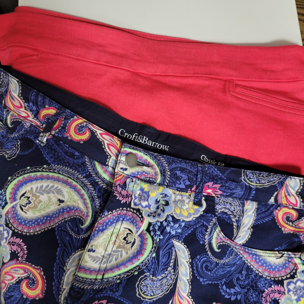 TWO Croft & Barrow Classic Fit Stretch Skorts Sz 14/16 Athletic Golf Resortwear